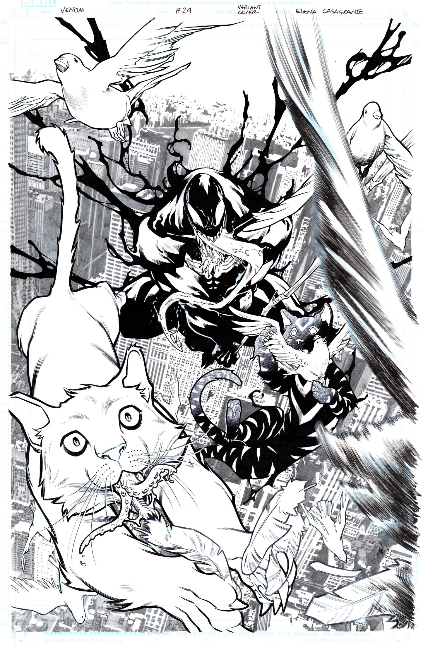 VENOM #24 (STORMBREAKERS VARIANT) ELENA CASAGRANDE ORIGINAL COVER ART
