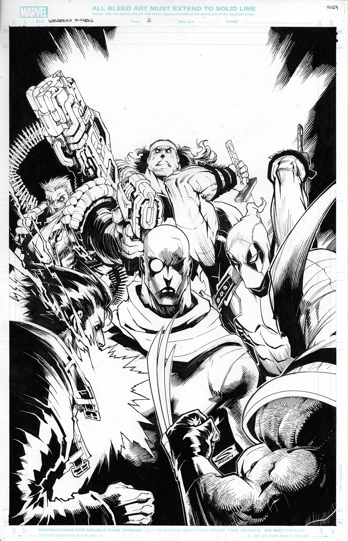 WEAPON X-MEN #2 GERARDO SANDOVAL COVER ART