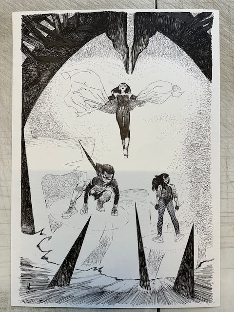 DARK CRISIS THE DARK ARMY #1 WERTHER DELL'EDERA ORIGINAL COVER ART