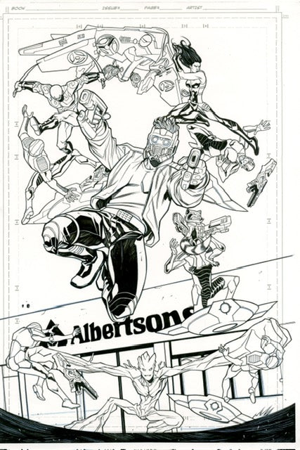 GUARDIANS OF THE GALAXY PROMO ILLUSTRATION PAGE 4 - ORIGINAL ART BY DAVID MESSINA