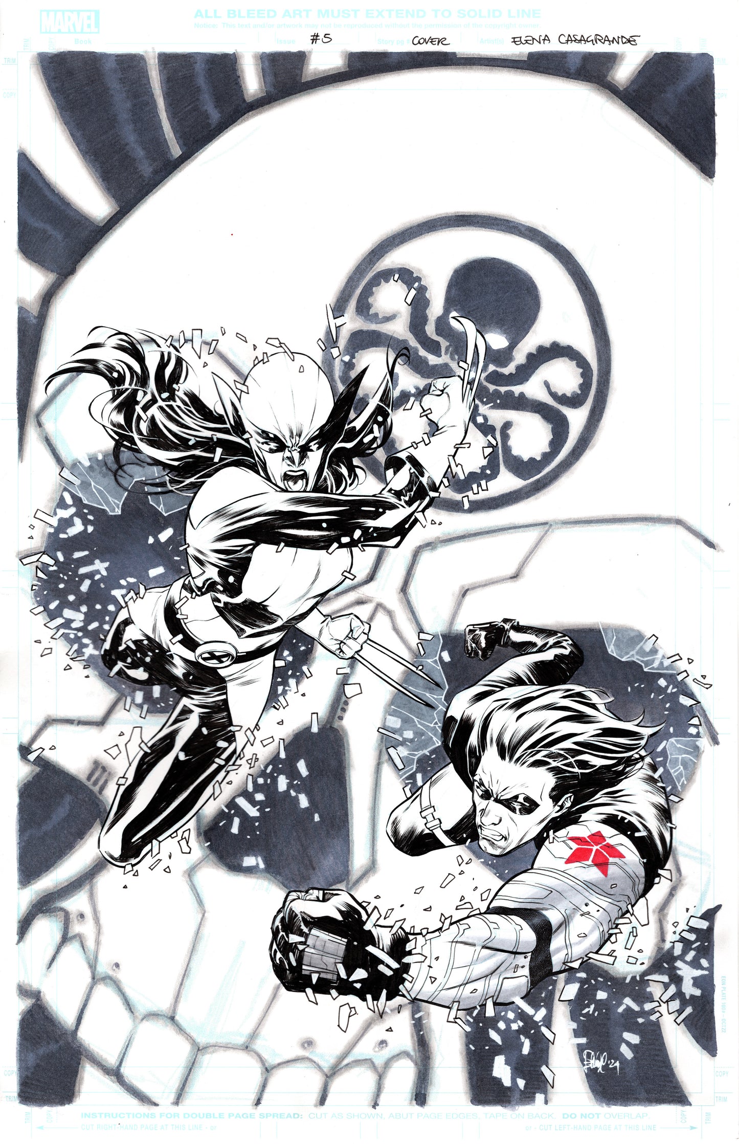 LAURA KINNEY WOLVERINE #5 ELENA CASAGRANDE ORIGINAL COVER ART