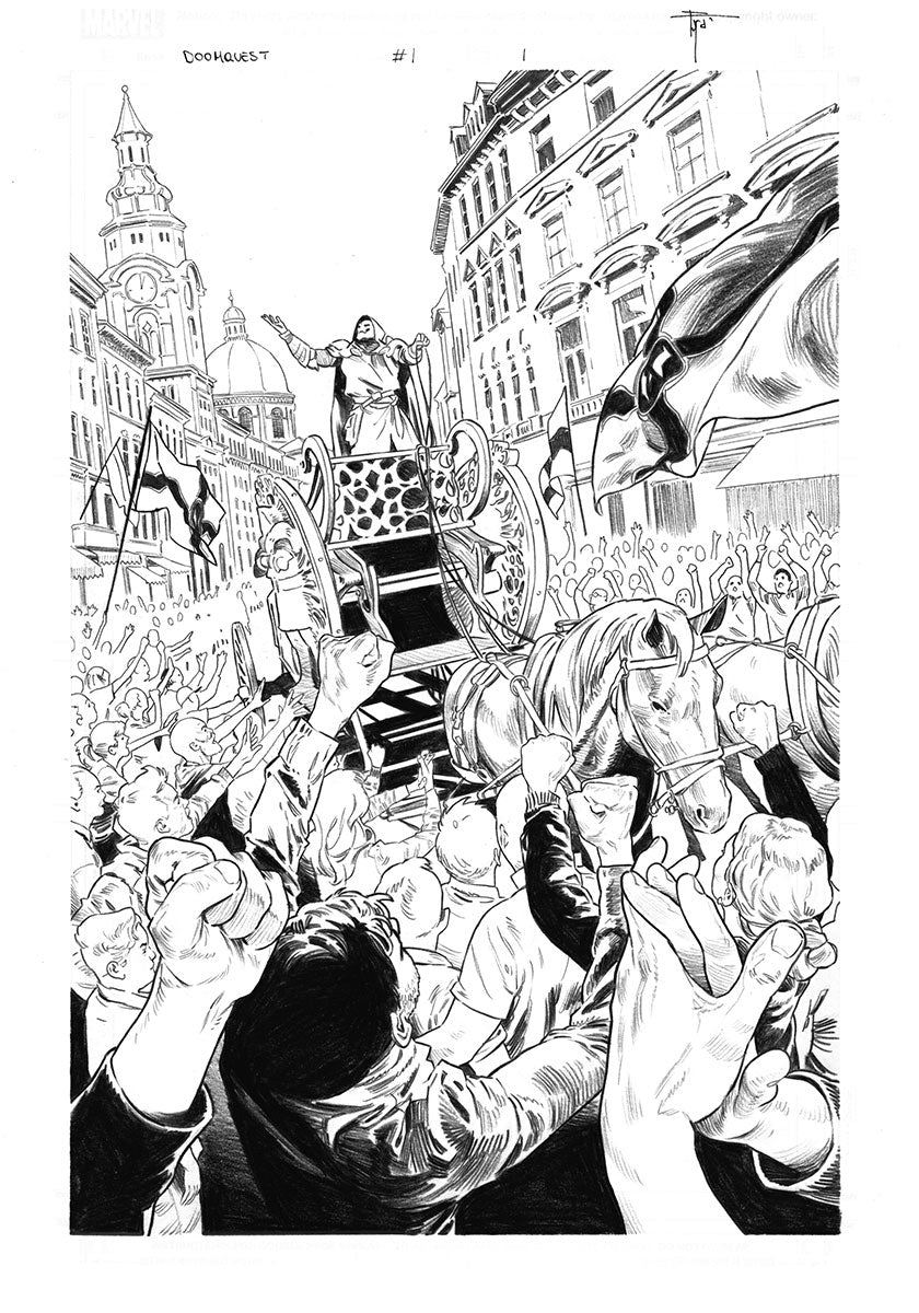 DOOMQUEST #1 PAGE 1 FRANCESCO MOBILI ORIGINAL INTERIOR ART