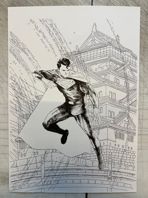 SUPERMAN MANGA (PUBLISHED BY PANINI) WERTHER DELL'EDERA ORIGINAL ART