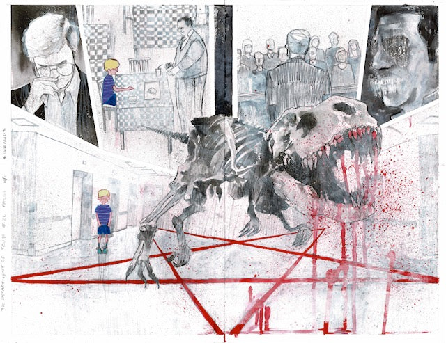 DEPARTMENT OF TRUTH #22 PAGE 10 & 11 DOUBLE PAGE SPLASH (MARTIN SIMMONDS ORIGINAL ART)