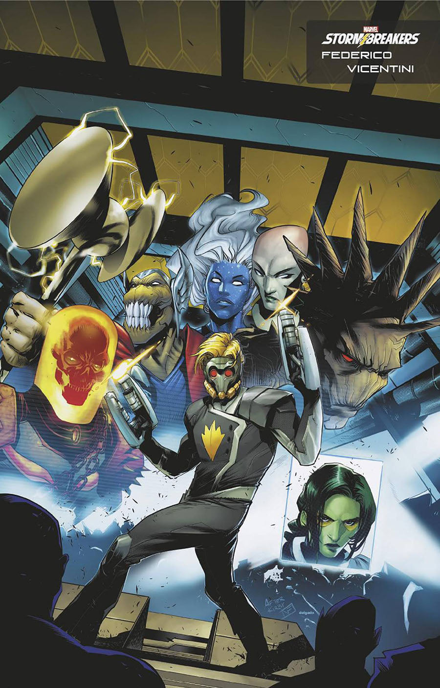 DANNY KETCH GHOST RIDER #1 GUARDIANS OF THE GALAXY VARIANT BY FEDERICO VICENTINI COVER ART