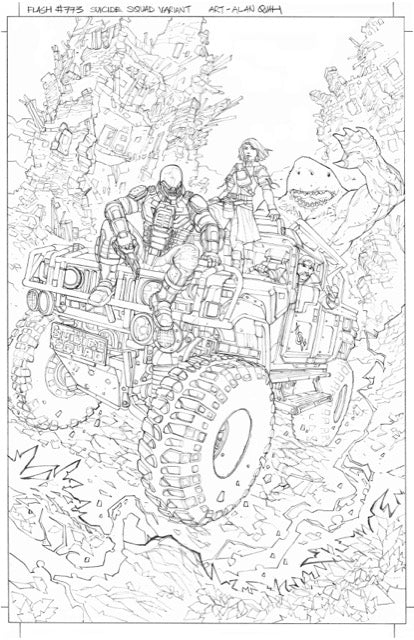 FLASH #773 ALAN QUAH ORIGINAL COVER ART