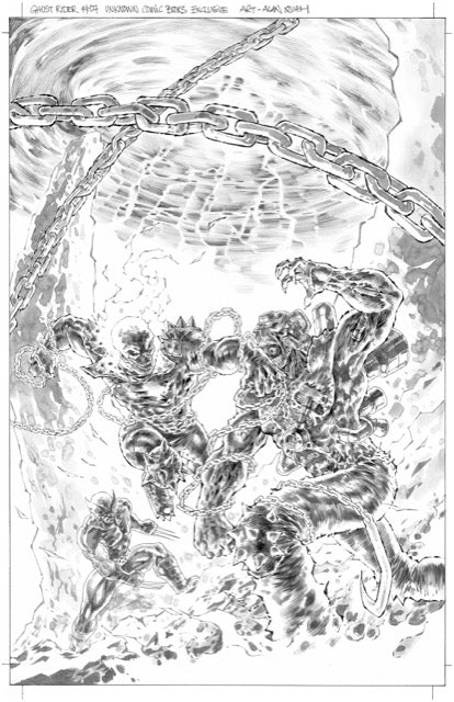 GHOST RIDER #7 ALAN QUAH ORIGINAL COVER ART
