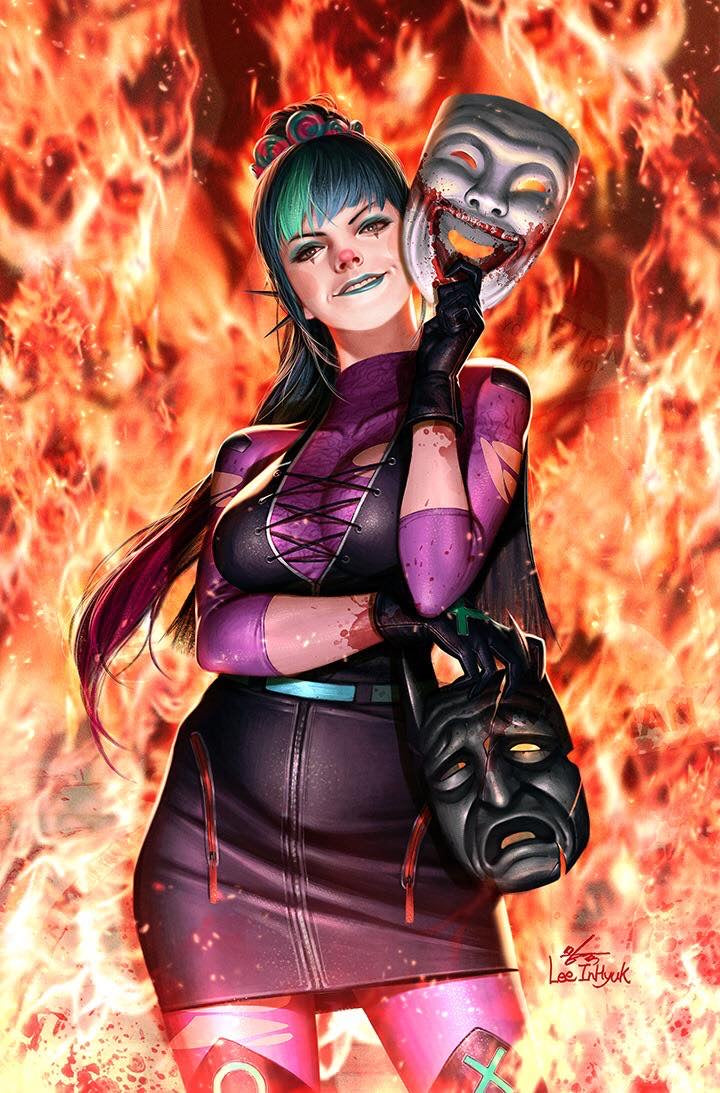 JOKER 80TH ANNIVERSARY #1 INHYUK LEE MIDTOWN VARIANT (VIRGIN FIRE COVER)