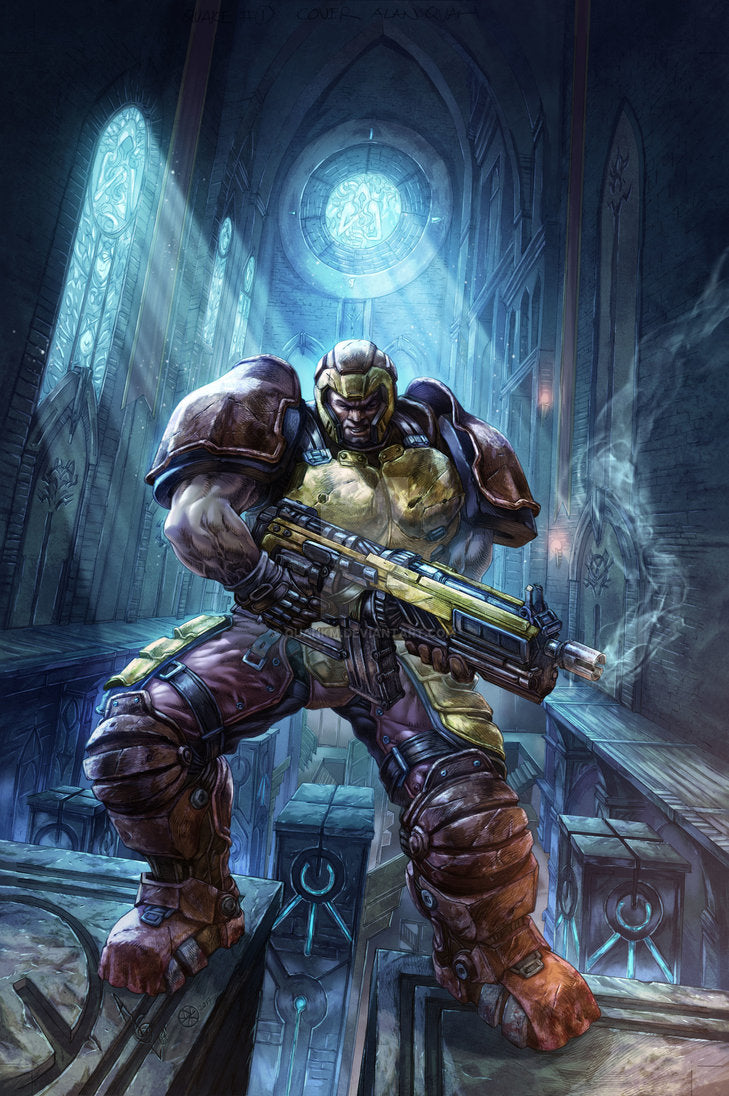Alan Quah Original Art Quake Champions #1 Cover