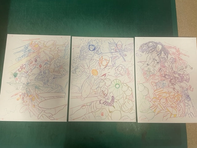 WE LIVE AGE OF THE PALLADIONS #1 INAKI MIRANDA GATEFOLD ORIGINAL COVER ART