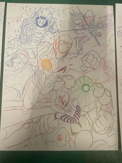 WE LIVE AGE OF THE PALLADIONS #1 INAKI MIRANDA GATEFOLD ORIGINAL COVER ART