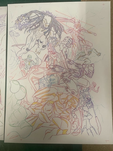 WE LIVE AGE OF THE PALLADIONS #1 INAKI MIRANDA GATEFOLD ORIGINAL COVER ART