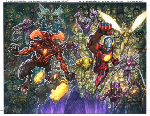 WE LIVE AGE OF PALLADIONS #1 ALAN QUAH ORIGINAL WRAPAROUND COVER ART