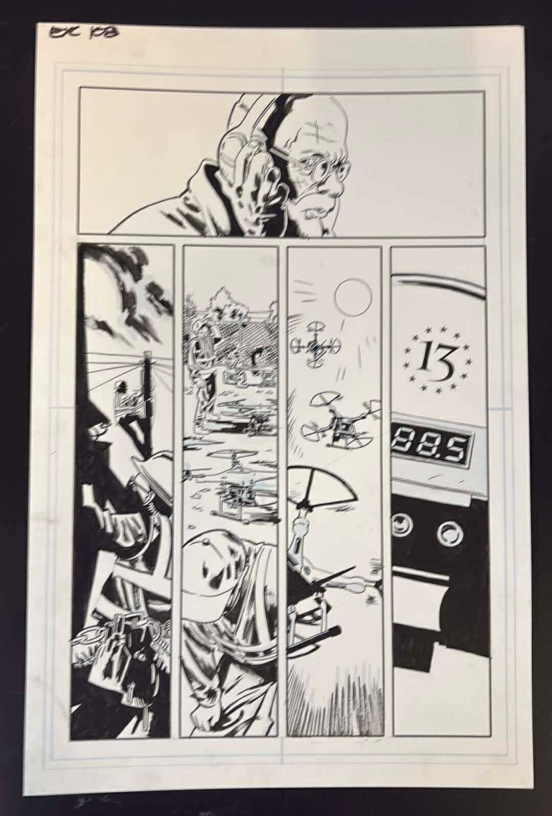 EXQUISITE CORPSES #1  PAGE 8  (MICHAEL WALSH ORIGINAL ART)