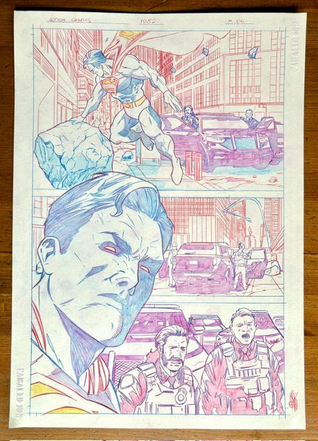 ACTION COMICS #1082 PAGE 6  (INAKI MIRANDA ORIGINAL ART)