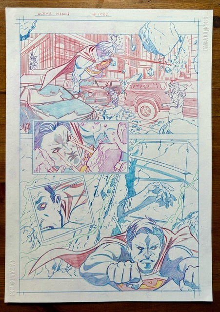 ACTION COMICS #1082 PAGE 7  (INAKI MIRANDA ORIGINAL ART)