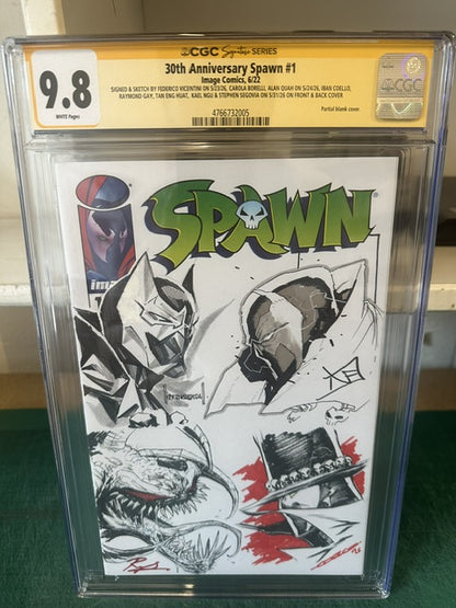 30TH ANNIVERSARY SPAWN #1 SIGNED & REMARKED BY KAEL NGU, RAYMOND GAY, FEDERICO VICENTINI, IBAN COELLO, TAN ENG HUAT, ALAN QUAH, STEPHEN SEGOVIA & CAROLA BORELLI-image-3