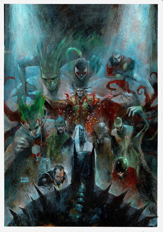 ABSOLUTE BATMAN #25 MARTIN SIMMONDS ORIGINAL PAINTED COVER-image-1