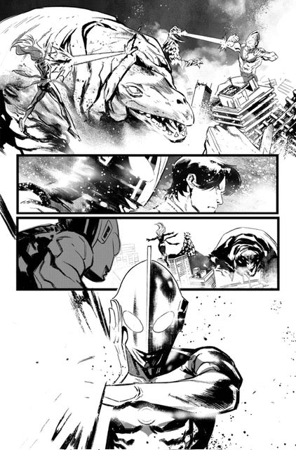 ULTRAMAN X THE AVENGERS  #2  PAGE 12  ORIGNAL ART BY FRANCESCO MANNA