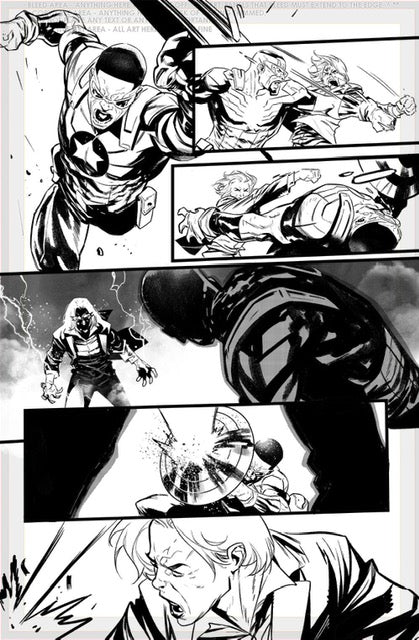 ULTRAMAN X THE AVENGERS  #2  PAGE 9  ORIGNAL ART BY FRANCESCO MANNA