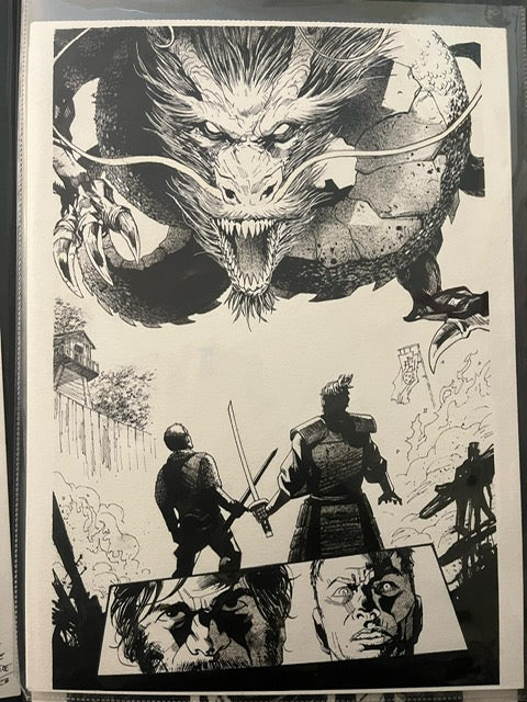 KNIGHTS VS SAMURAI  #3 PAGE 20  FEDERICO MELE ORIGINAL ART