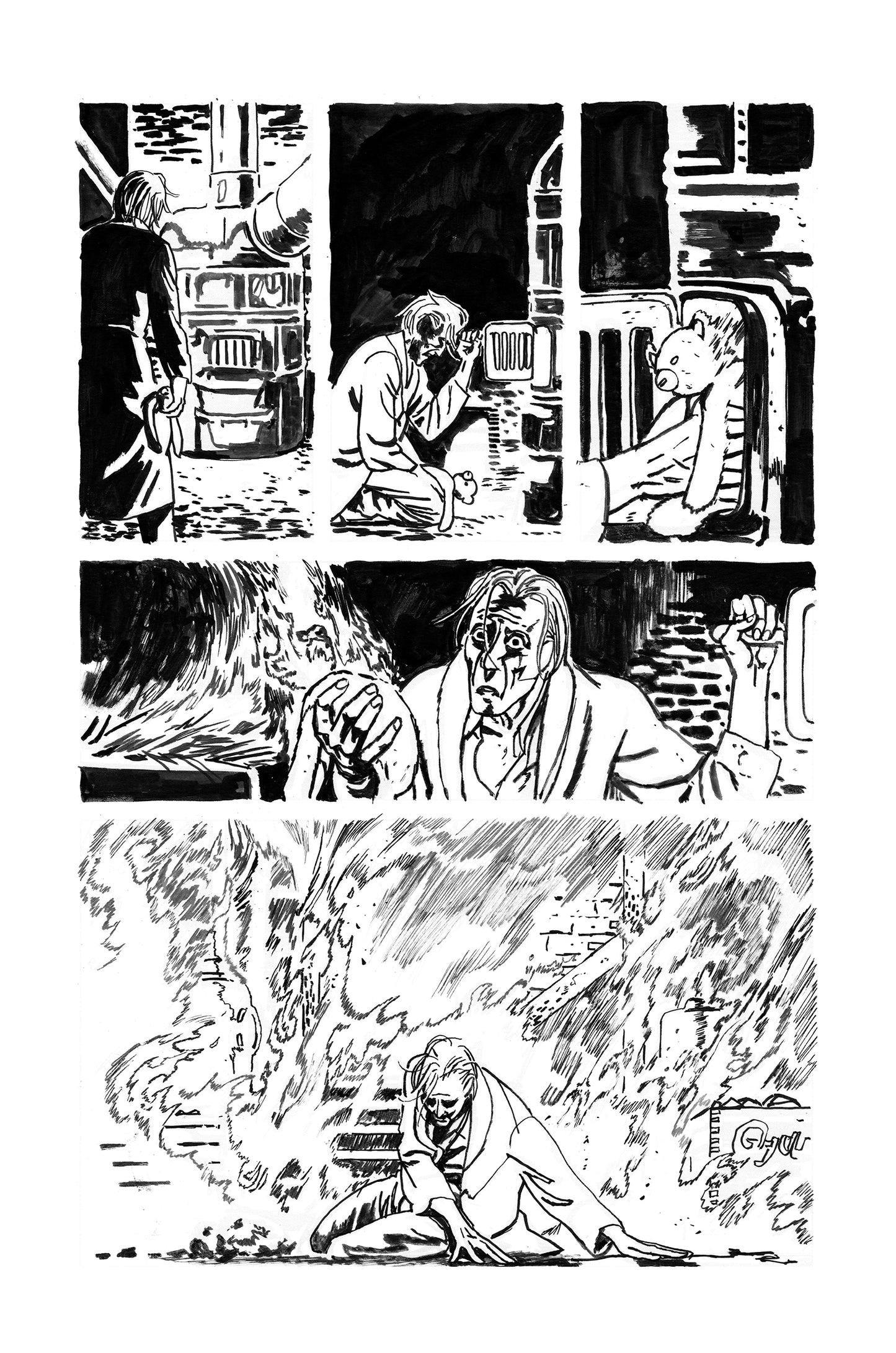 ABSOLUTE BATMAN - ARK-M SPECIAL #1  PAGE 18  (ORIGINAL ARTWORK BY JOSH HIXSON)