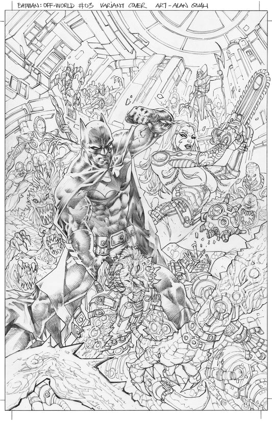 BATMAN OFF WORLD #3 - ALAN QUAH ORIGINAL COVER ART