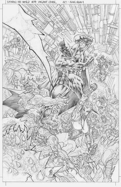 BATMAN OFF WORLD #4 - ALAN QUAH ORIGINAL COVER ART