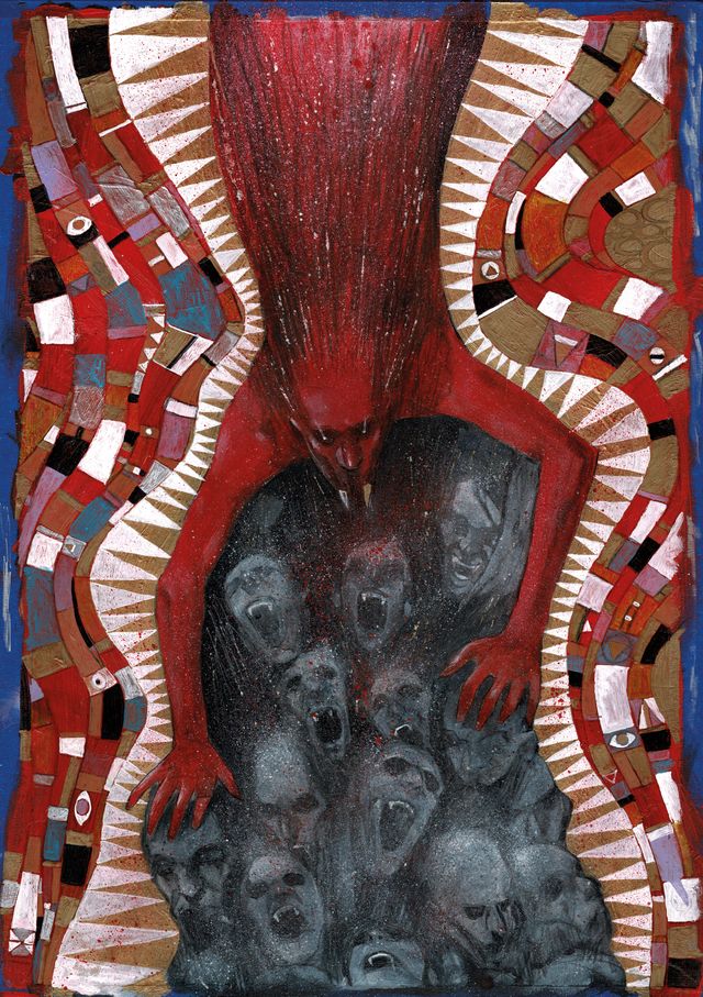 BLOOD STAINED TEETH  #2  MARTIN SIMMONDS ORIGINAL COVER ART