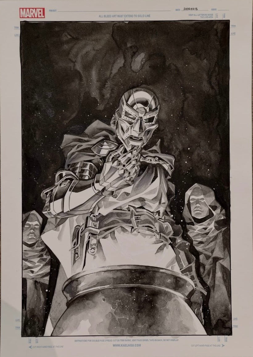 CHALLENGES OF DOOM MR FANTASTIC  #1  KAEL NGU ORIGINAL COVER ART