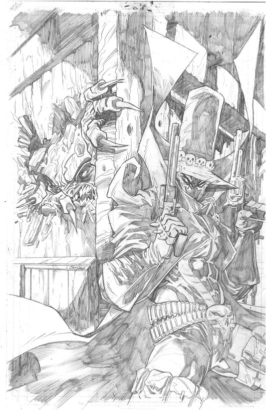 DEADLY TALES OF GUNSLINGER SPAWN  #18  CHRIS CAMPANA ORIGINAL COVER ART