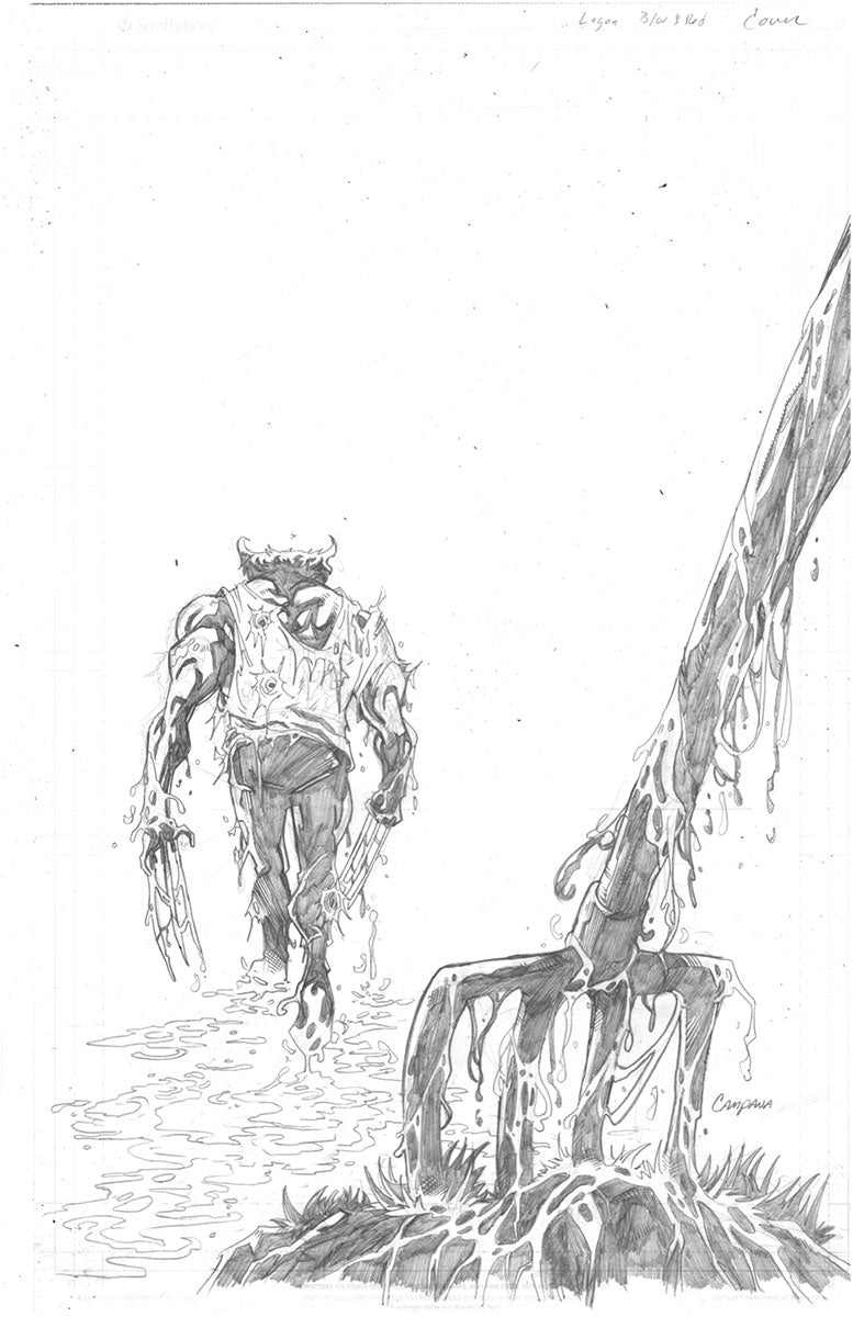 LOGAN BLACK WHITE & BLOOD #3  CHRIS CAMPANA ORIGINAL COVER ART