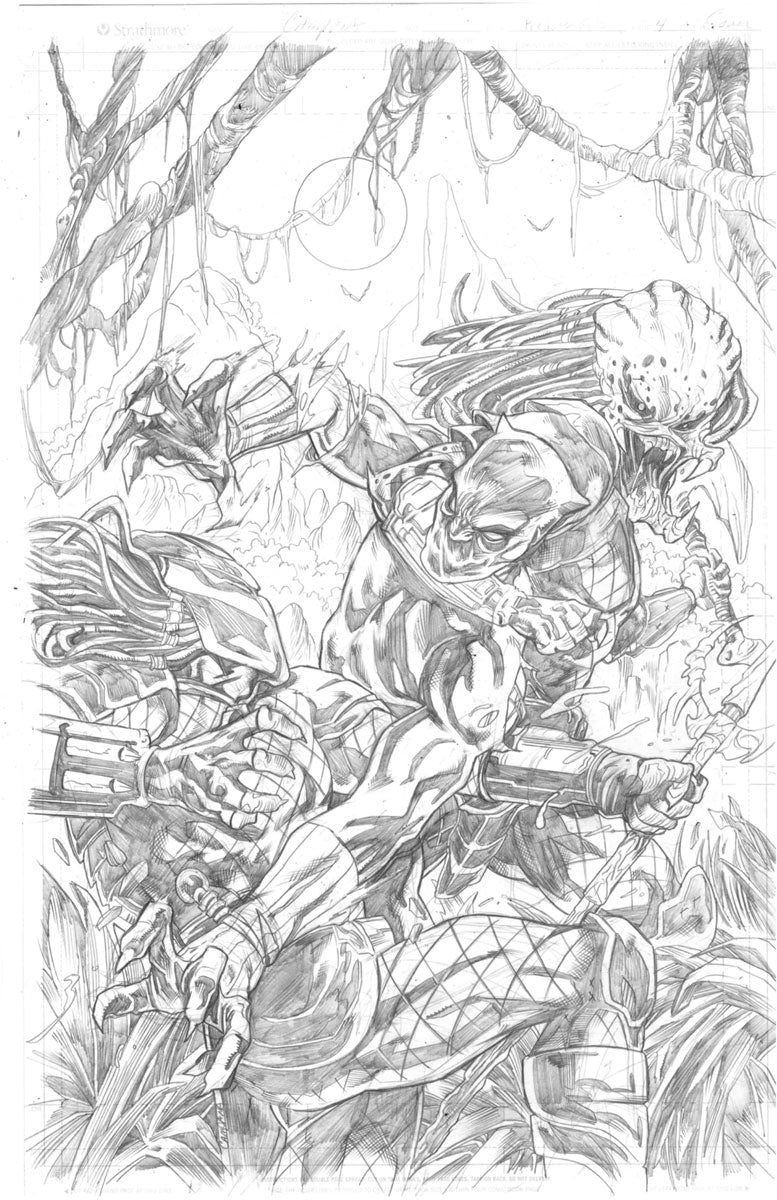PREDATOR KILLS MARVEL UNIVERSE  #4  CHRIS CAMPANA ORIGINAL COVER ART