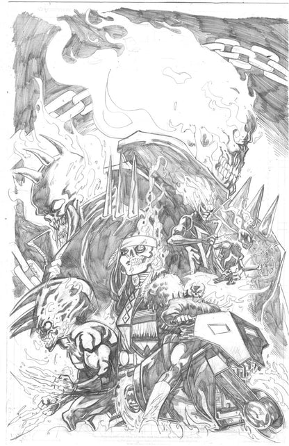 SPIRITS OF VENGEANCE  #5  CHRIS CAMPANA ORIGINAL COVER ART