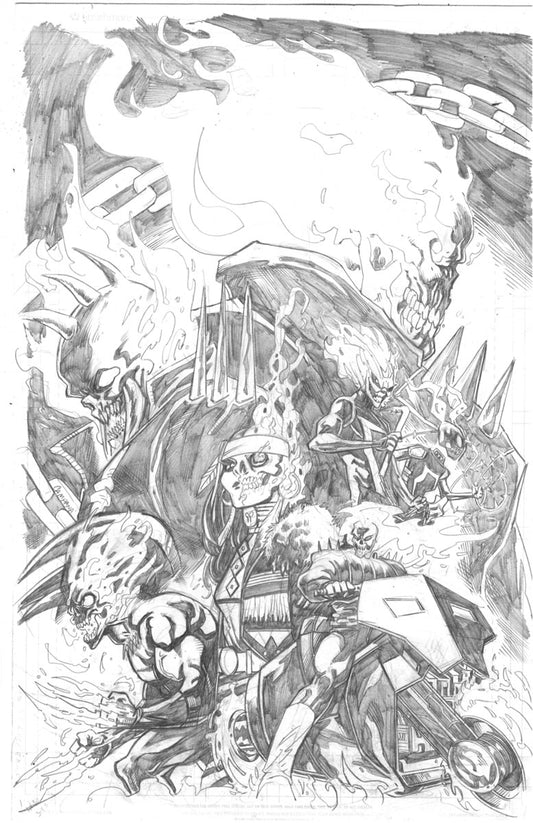 SPIRITS OF VENGEANCE  #5  CHRIS CAMPANA ORIGINAL COVER ART