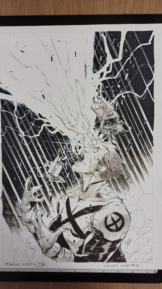 CYCLOPS  #2  FEDERICO VICENTINI COVER ART