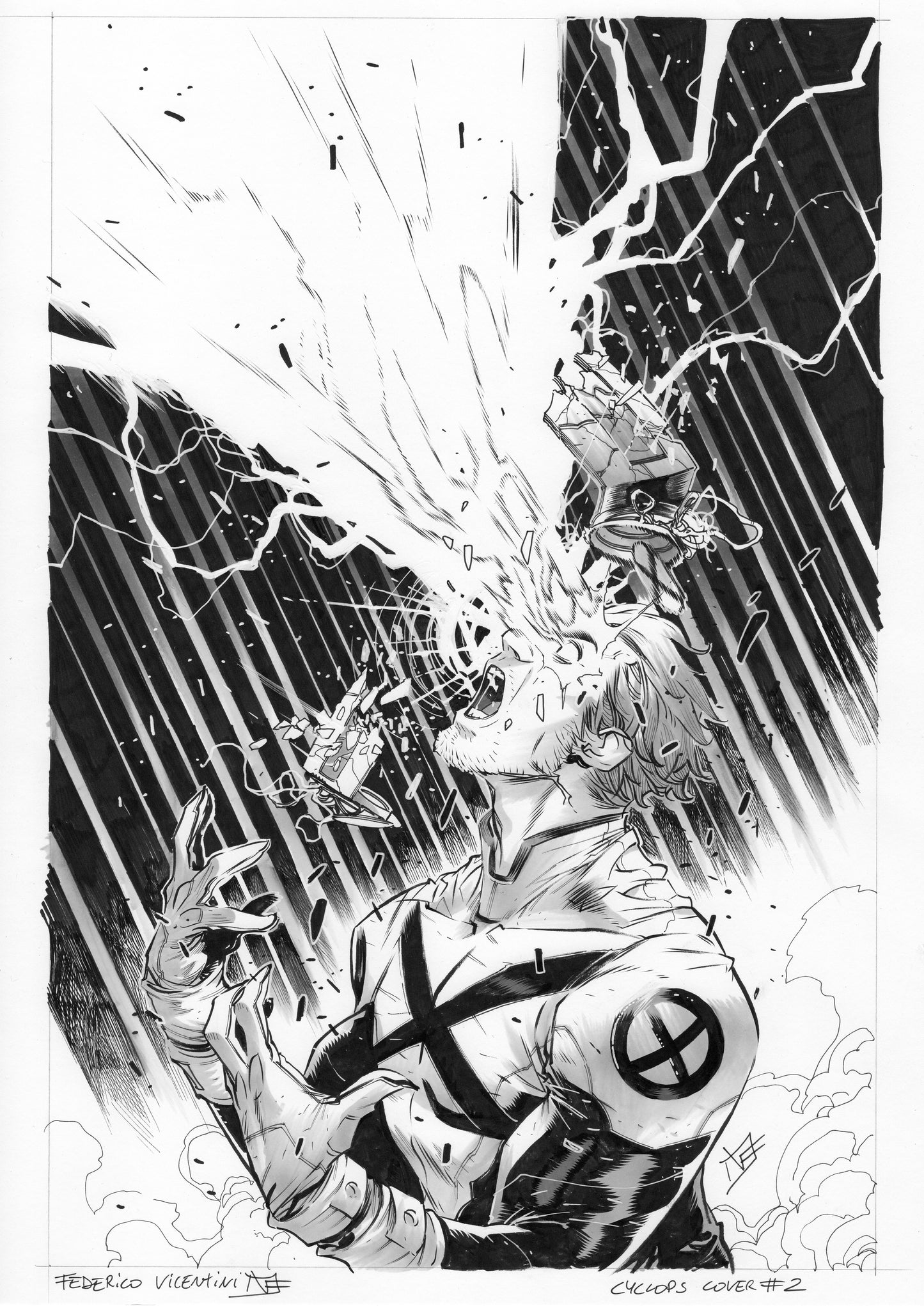 CYCLOPS  #2  FEDERICO VICENTINI COVER ART