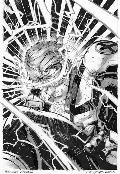 CYCLOPS  #5  FEDERICO VICENTINI COVER ART