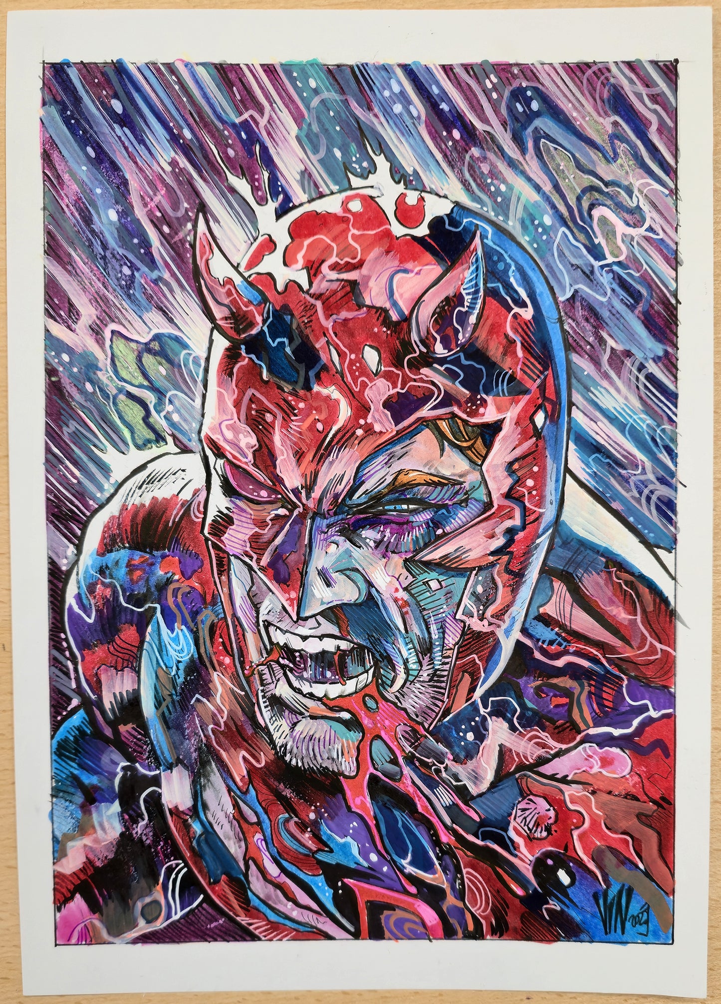 DAREDEVIL A4 (VINCENZO RICCARDI ORIGINAL ART)