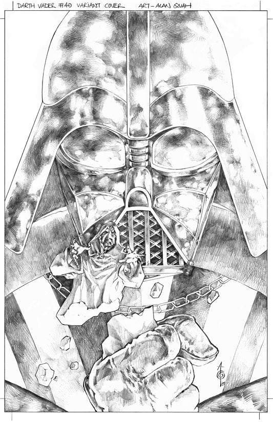 DARTH VADER  #40  ALAN QUAH ORIGINAL COVER ART