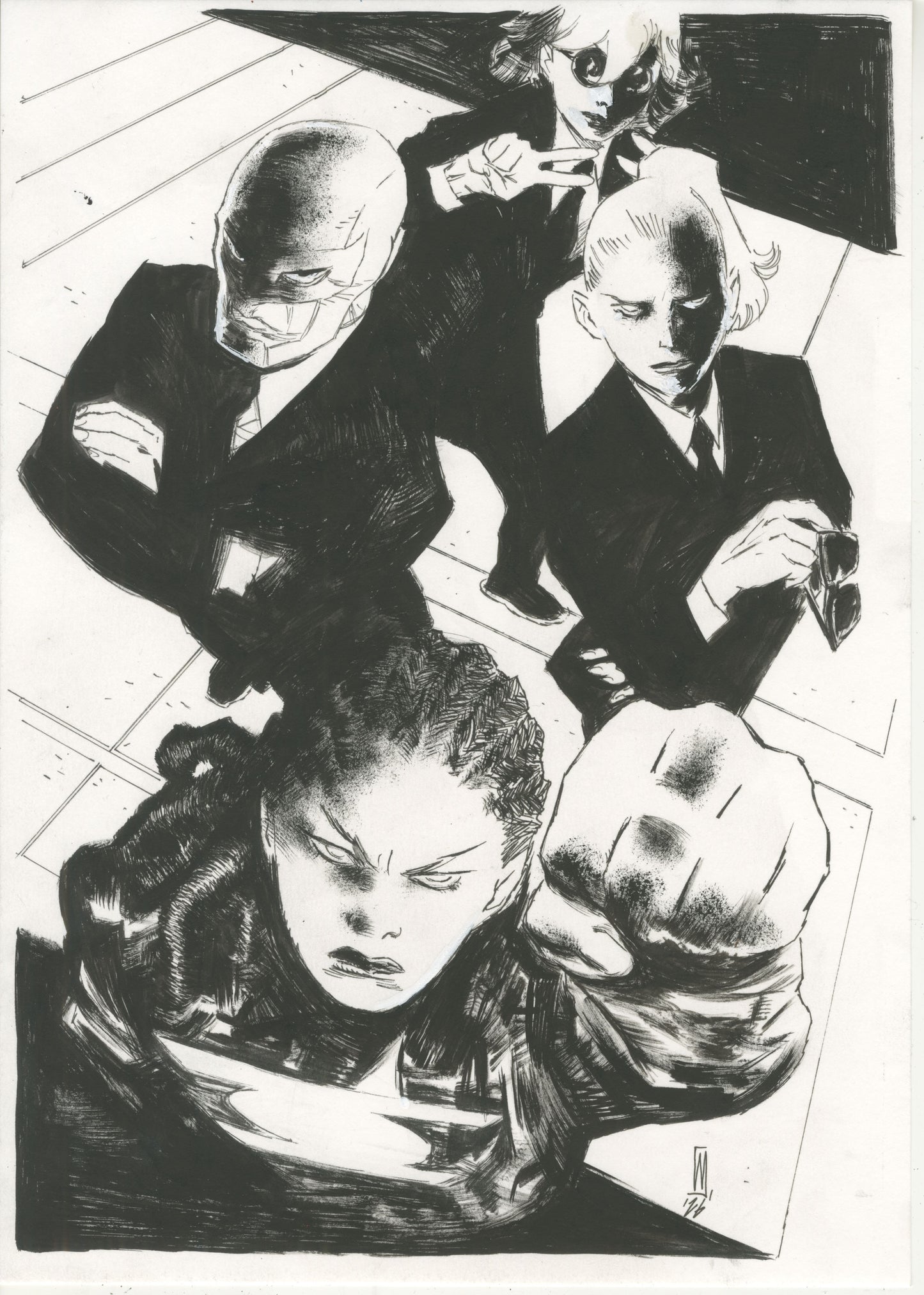 ABSOLUTE GREEN LANTERN  #15  WERTHER DELL'EDERA ORIGINAL COVER ART