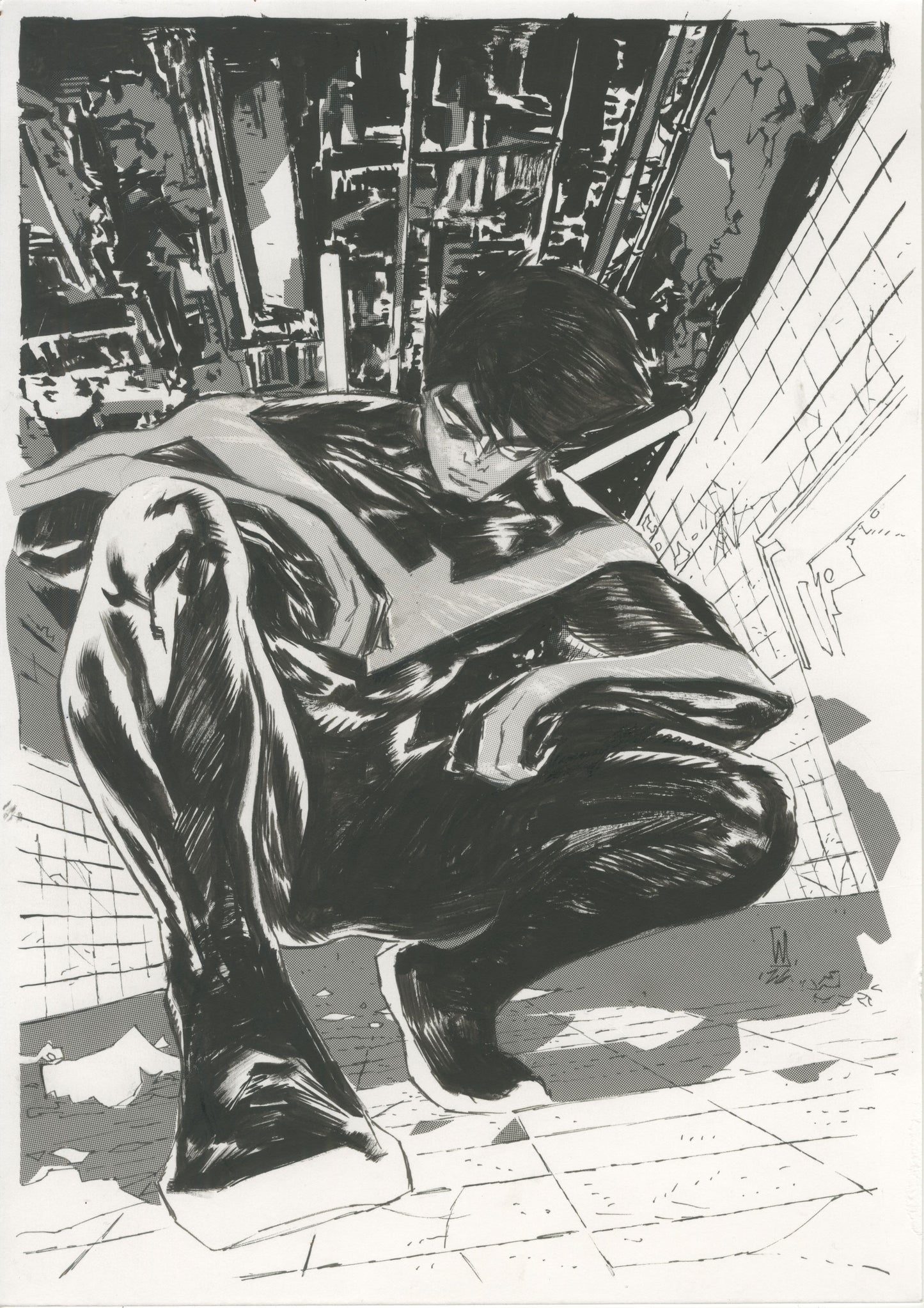 NIGHTWING  #140  WERTHER DELL'EDERA ORIGINAL COVER ART