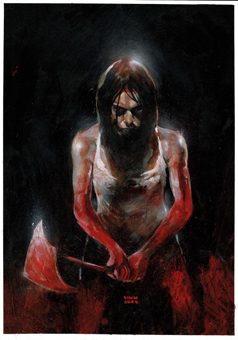 DEVIL ON MY SHOULDER  #1  MARTIN SIMMONDS ORIGINAL COVER ART