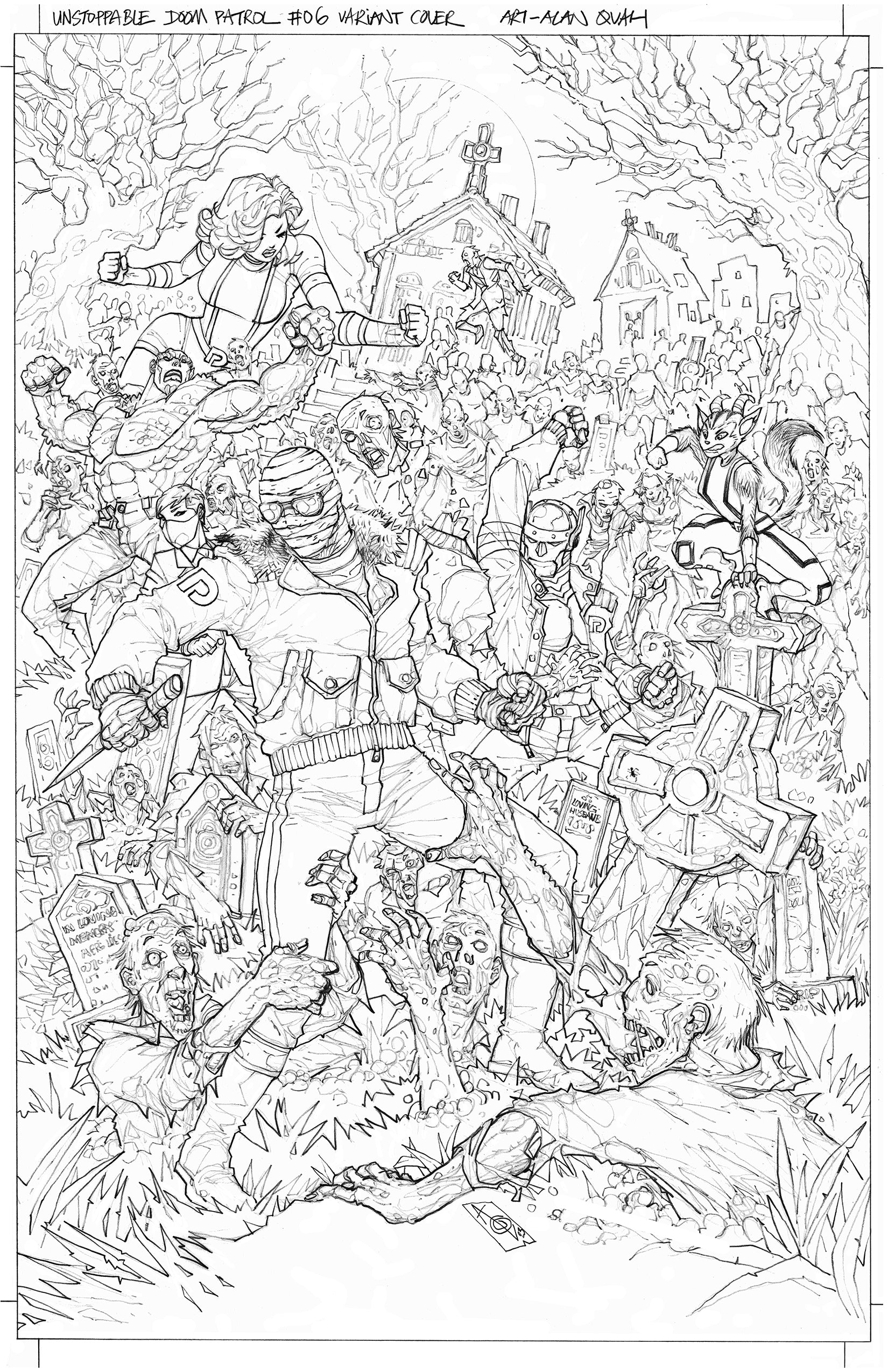 DOOM PATROL #6 ALAN QUAH ORIGINAL COVER ART – Scott's Collectables