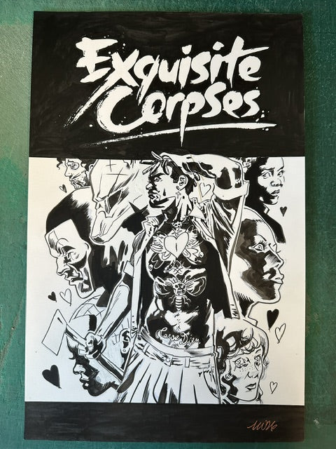 EXQUISITE CORPSES #12 MICHAEL WALSH ORIGINAL COVER ART