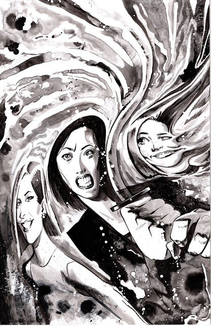 FOX MASK KILLER  #4 ORIGINAL COVER ART BY ADAM GORHAM