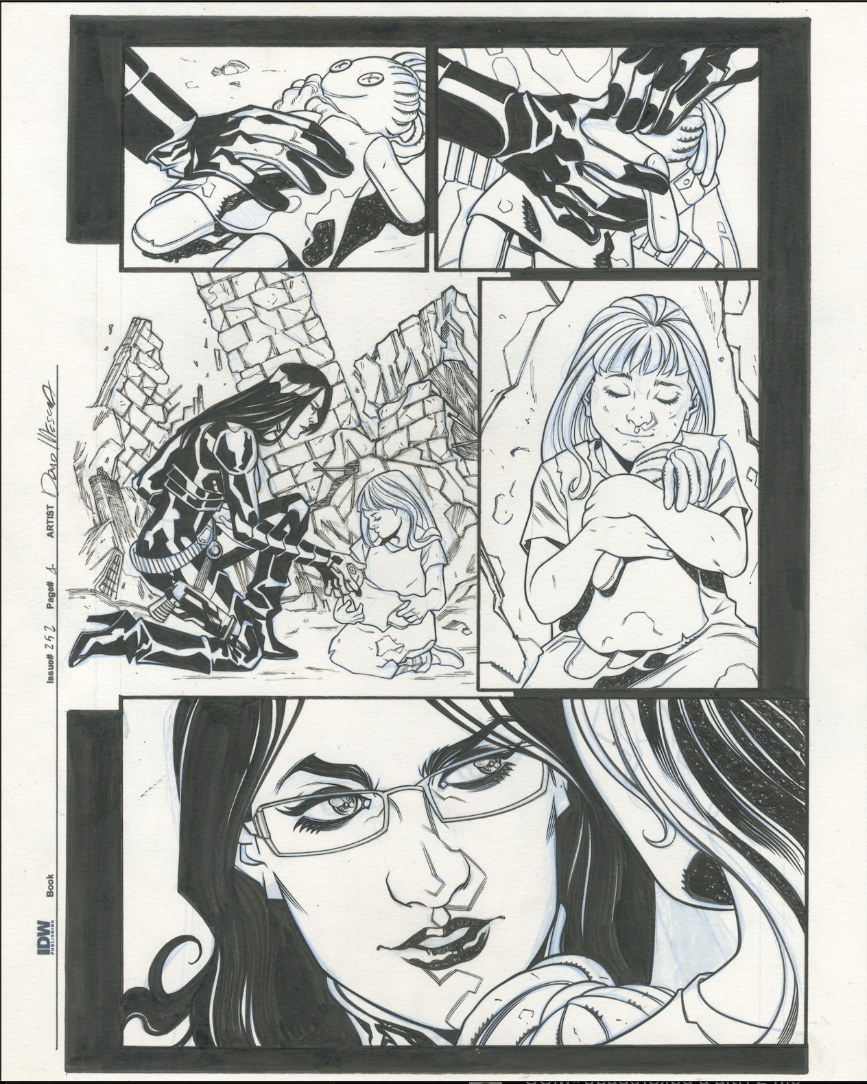 GI JOE  #252  PAGE 4  ORIGINAL ART BY DAVID MESSINA