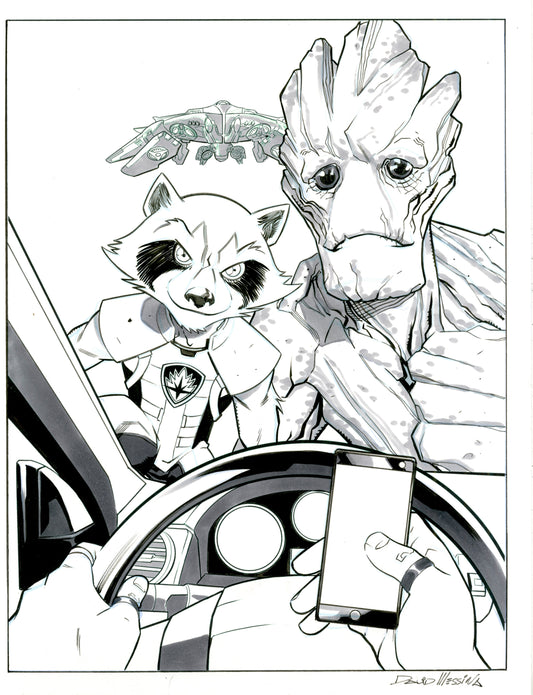 GUARDIANS OF THE GALAXY PROMO ILLUSTRATION PAGE 2 - ORIGINAL ART BY DAVID MESSINA
