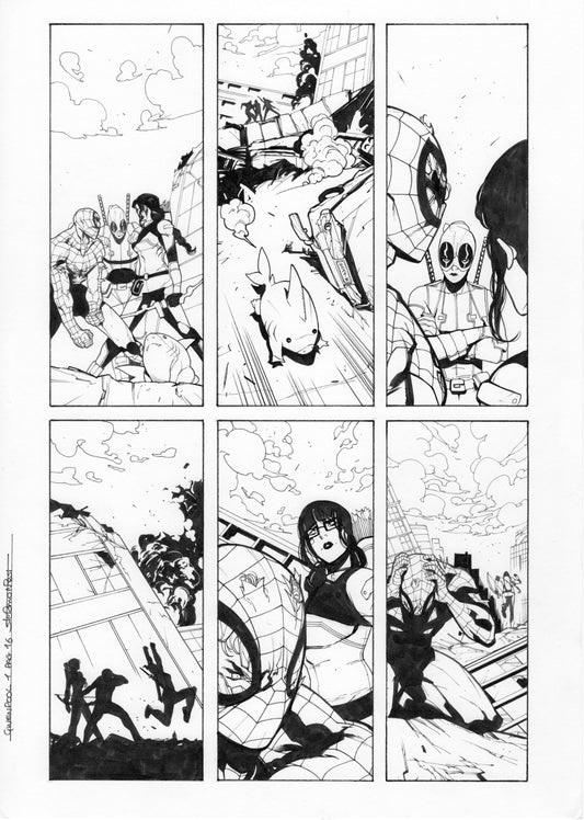 GWENPOOL #1  PAGE 16  ORIGINAL PAGE BY STEFANO NESI