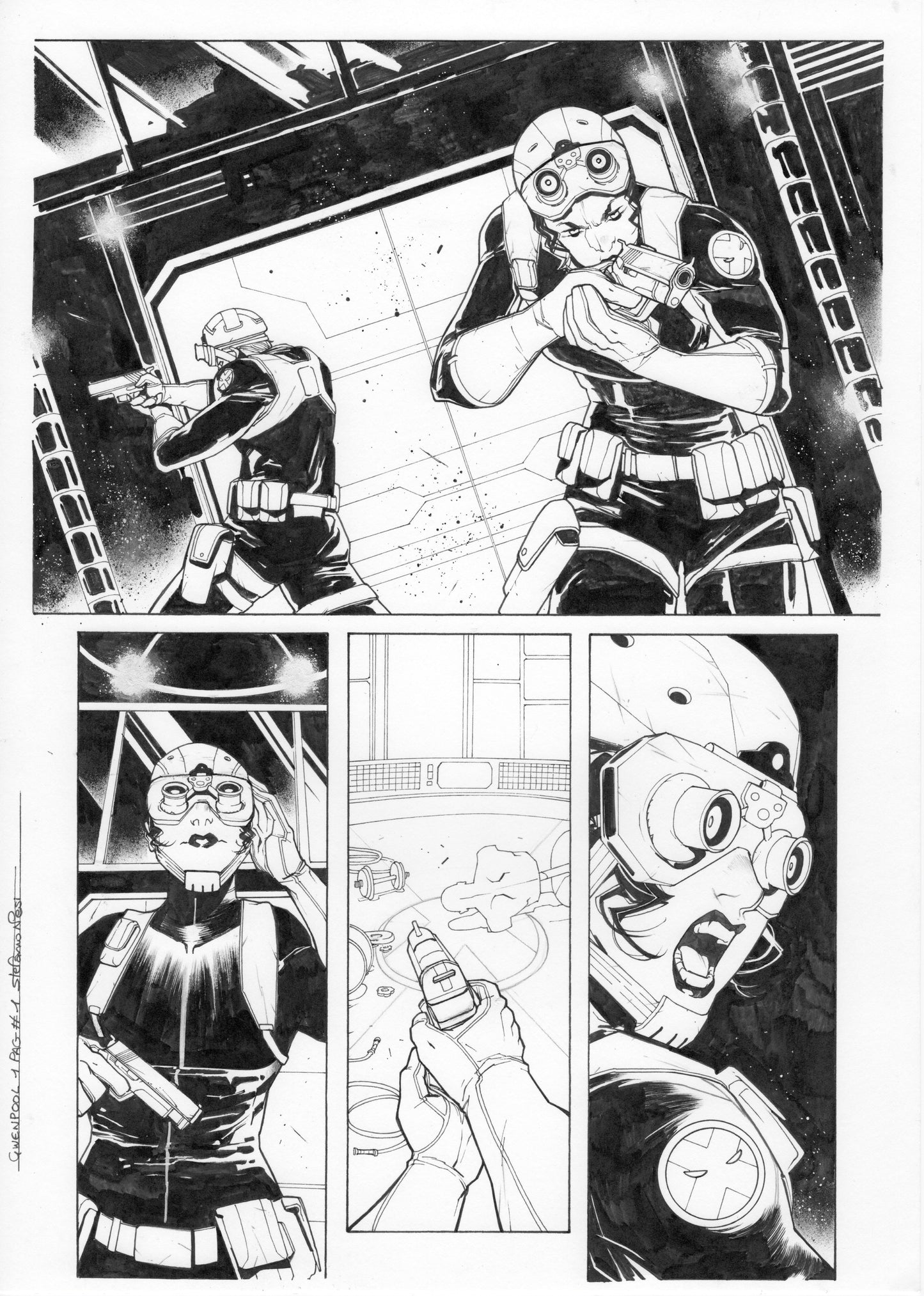 GWENPOOL #1  PAGE 1  ORIGINAL PAGE BY STEFANO NESI